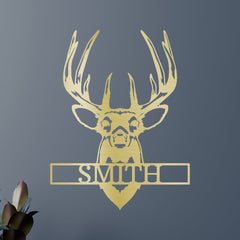 Buck Mount Deer Personalized Gifts - Custom Metal Sign