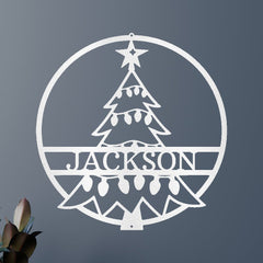 Christmas Tree Personalized Gifts - Custom Metal Sign