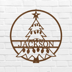 Christmas Tree Personalized Gifts - Custom Metal Sign