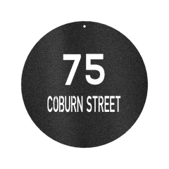 Circle Home Address Personalized Gifts - Custom Metal Sign