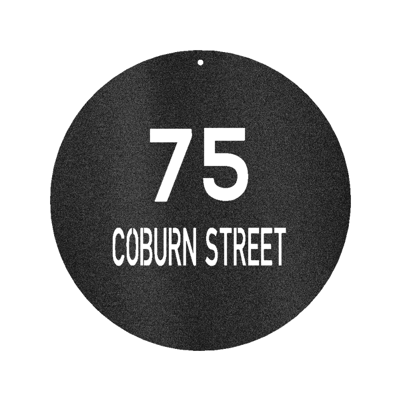 Circle Home Address Personalized Gifts - Custom Metal Sign