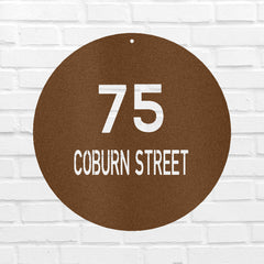 Circle Home Address Personalized Gifts - Custom Metal Sign