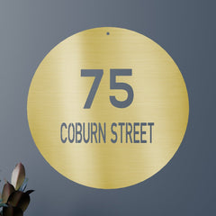 Circle Home Address Personalized Gifts - Custom Metal Sign