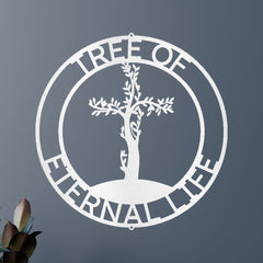 Cross Tree Personalized Gifts - Custom Metal Sign