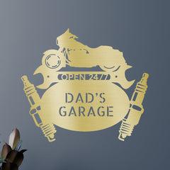 Dad Garage Sign - Custom Metal Sign, Gift For Father, Christmas Gift
