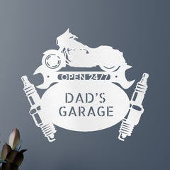 Dad Garage Sign - Custom Metal Sign, Gift For Father, Christmas Gift