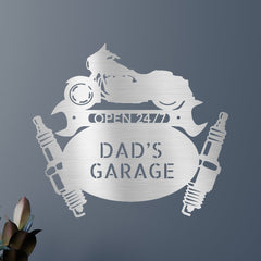 Dad Garage Sign - Custom Metal Sign, Gift For Father, Christmas Gift