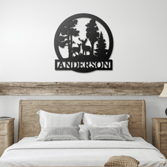 Deer Text Personalized Gifts - Custom Metal Sign, Anniversary/Wedding/Housewarming Gift