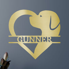 Dog Love Personalized Gifts - Custom Metal Sign