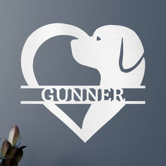 Dog Love Personalized Gifts - Custom Metal Sign