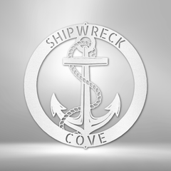 Elaborate Anchor Ring Personalized Gifts - Custom Metal Sign