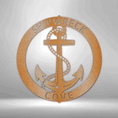 Elaborate Anchor Ring Personalized Gifts - Custom Metal Sign