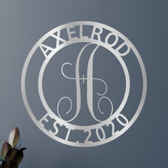 Family Name Personalized Gifts - Custom Metal Sign, Split Letter