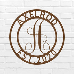 Family Name Personalized Gifts - Custom Metal Sign, Split Letter