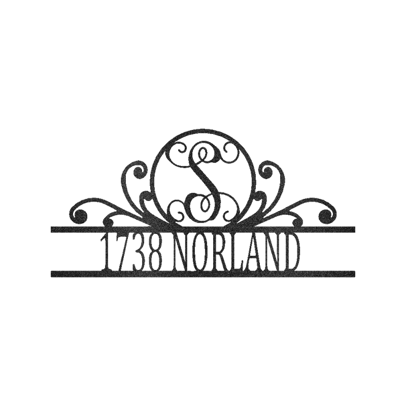 Family Name Personalized Gifts - Custom Metal Sign, Split Letter, Home Address Sign
