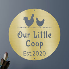 Farmer Chicken Coop Personalized Gifts - Custom Metal Sign