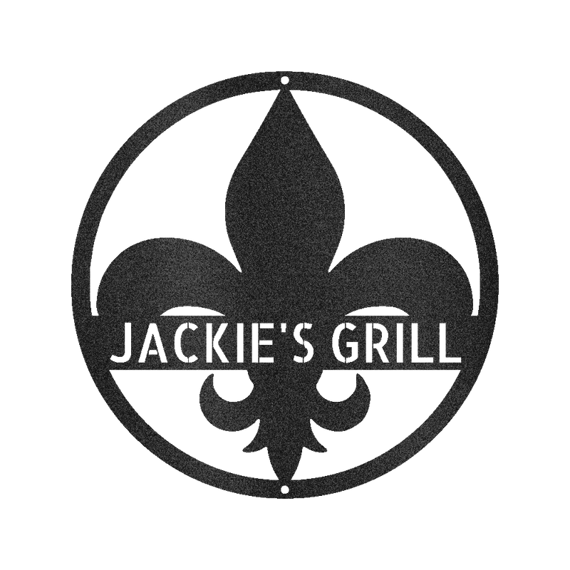 Fleur De Lis Personalized Gifts - Custom Metal Sign