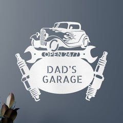 Garage Sign - Custom Metal Sign, Gift For Him, Christmas Gifts For Dad
