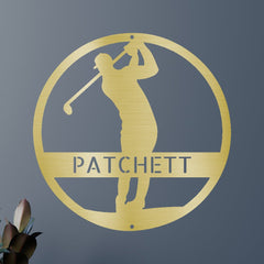 Golfer Personalized Gifts - Custom Metal Sign
