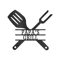 Grilling Utensils Personalized Gifts - Custom Metal Sign