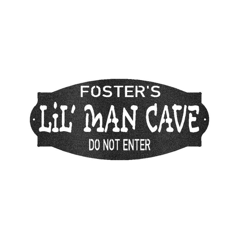 Lil Man Cave Personalized Gifts - Custom Metal Sign