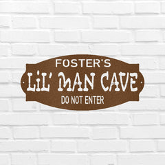 Lil Man Cave Personalized Gifts - Custom Metal Sign