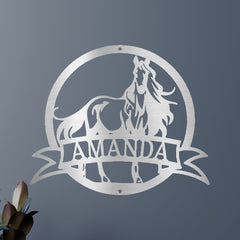 Majestic Horse Personalized Gifts - Custom Metal Sign