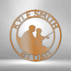 Father and Son Fishing Memorial Personalized Gifts - Custom Metal Sign for Father's Day