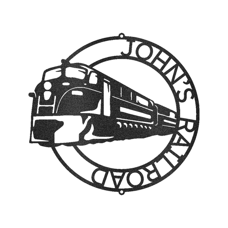 Modern Train Ring Personalized Gifts - Custom Metal Sign
