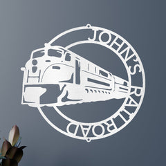 Modern Train Ring Personalized Gifts - Custom Metal Sign