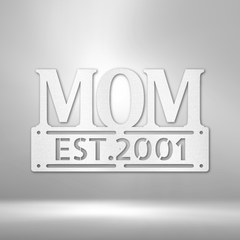 Personalized Mother’s Day Metal Sign - Custom Family Name Plaque for Mom