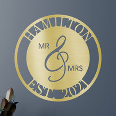 Mr and Mrs Personalized Gifts - Custom Metal Sign