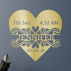 Newborn Love Personalized Gifts - Custom Metal Sign