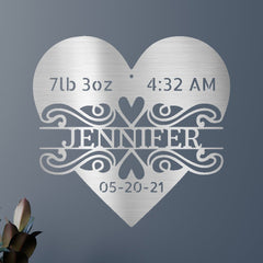 Newborn Love Personalized Gifts - Custom Metal Sign