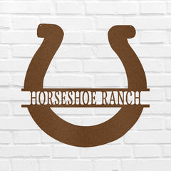 Simple Horseshoe Personalized Gifts - Custom Metal Sign, Horse Lover Gift