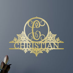 Snowfall Sign - Custom Metal Sign, Christmas Gift