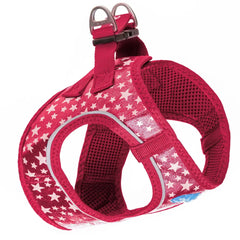 Plush Step In Glitter Glow Harness - Red