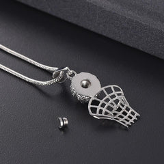 Basketball & Net Cremation Urn Necklace