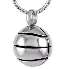Basketball Cremation Urn Necklace