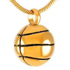 Basketball Cremation Urn Necklace