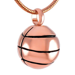 Basketball Cremation Urn Necklace