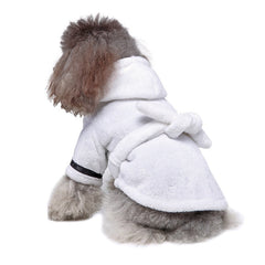 Luxury Soft Pet Dog Puppy Hooded Bathrobe