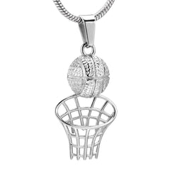 Basketball & Net Cremation Urn Necklace