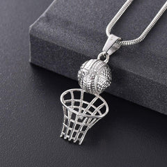 Basketball & Net Cremation Urn Necklace