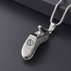 Rhinestone High-Heeled Shoe Cremation Necklace