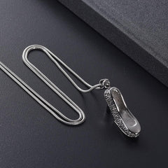 Rhinestone High-Heeled Shoe Cremation Necklace