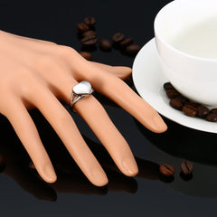 Silver Heart Shaped Cremation Urn Ring