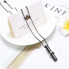 Cylinder Cremation Urn Necklace With Infinity Band Engraved "Together Forever In Loving Memory"