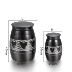 Modern Heart Etched Cremation Urn for Ashes