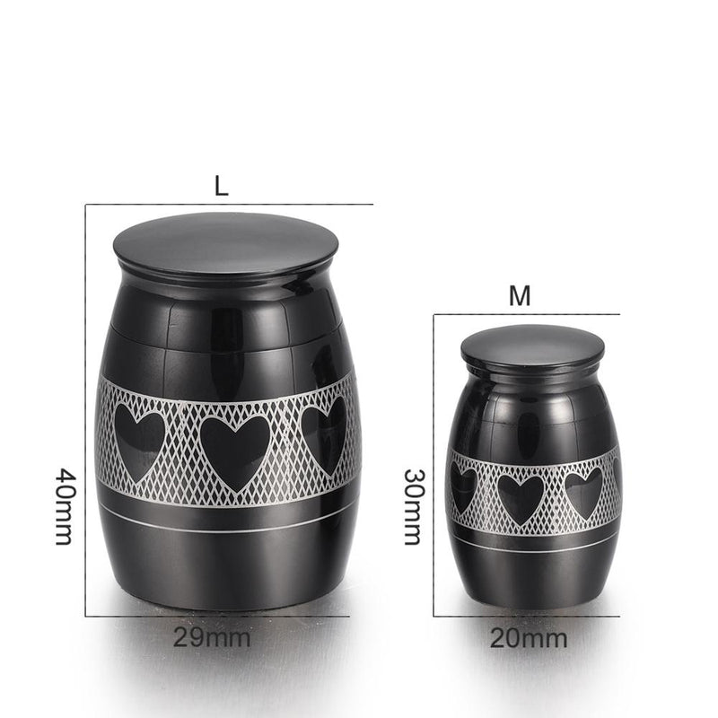 Modern Heart Etched Cremation Urn for Ashes